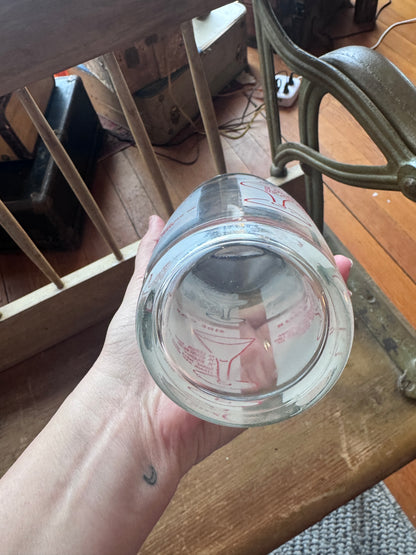 Vintage MCM Glass Cocktail Shaker