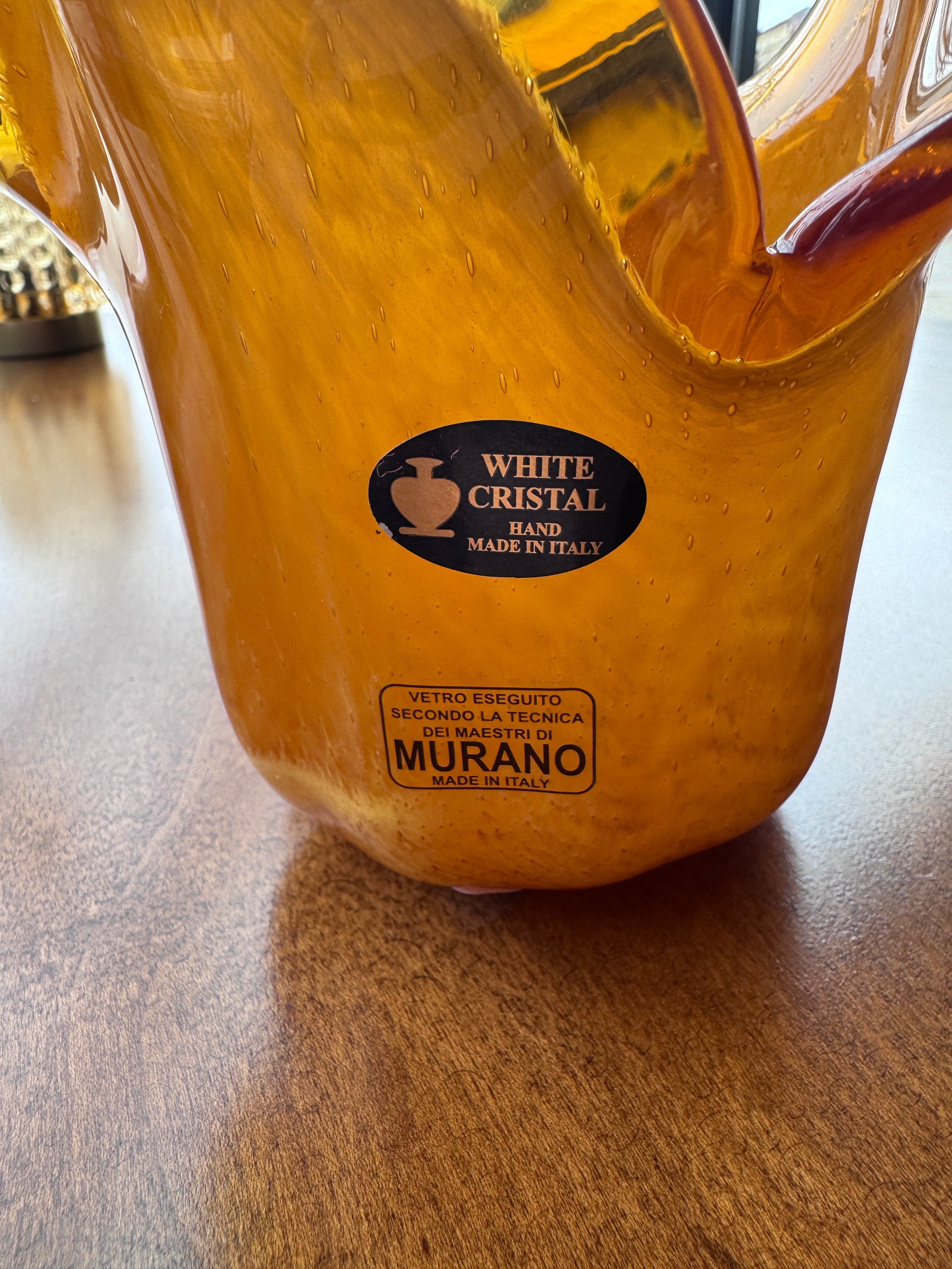 White Crystal Murano Vase