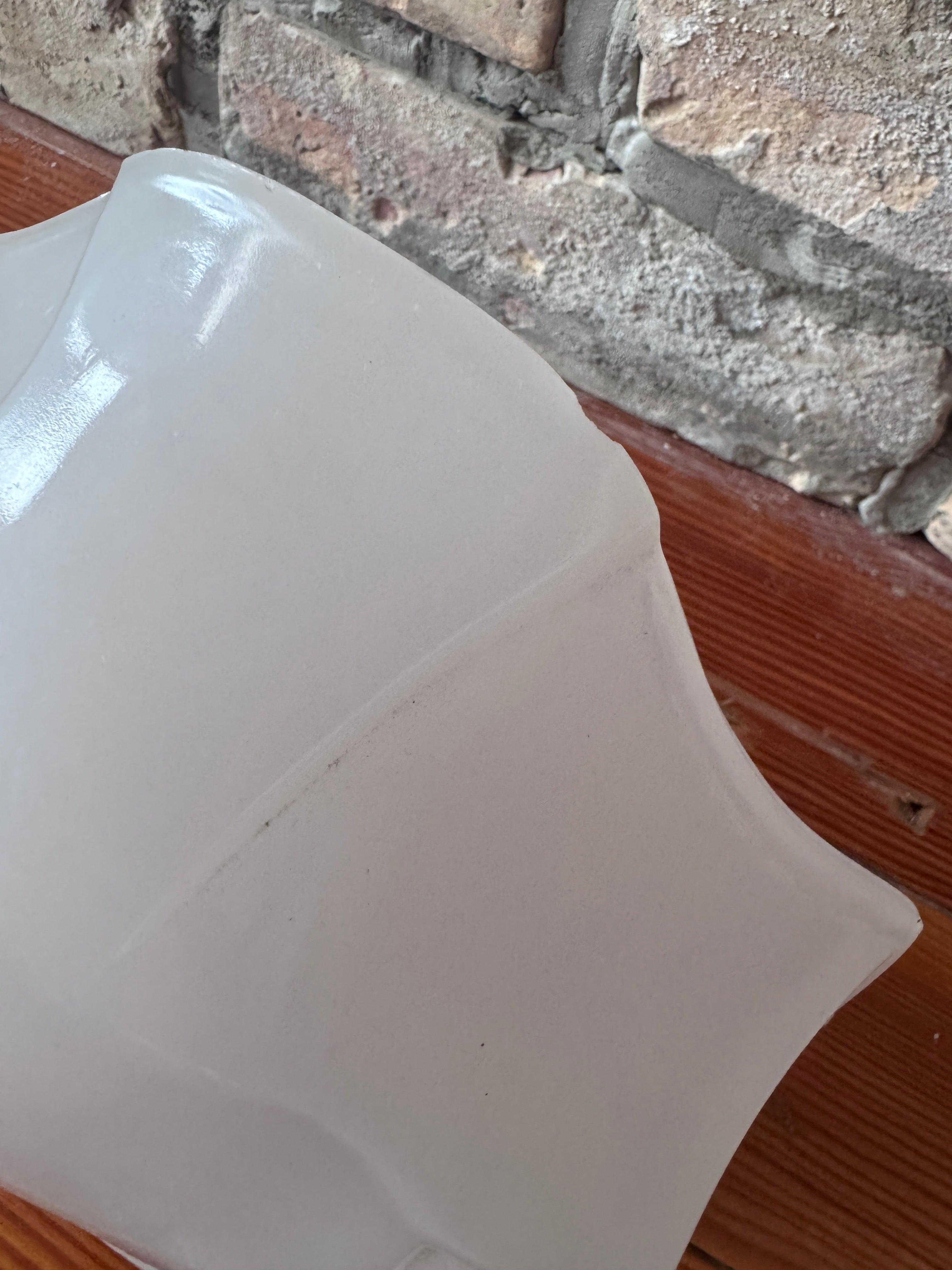 Art-Deco Milk Glass Lamp Cover