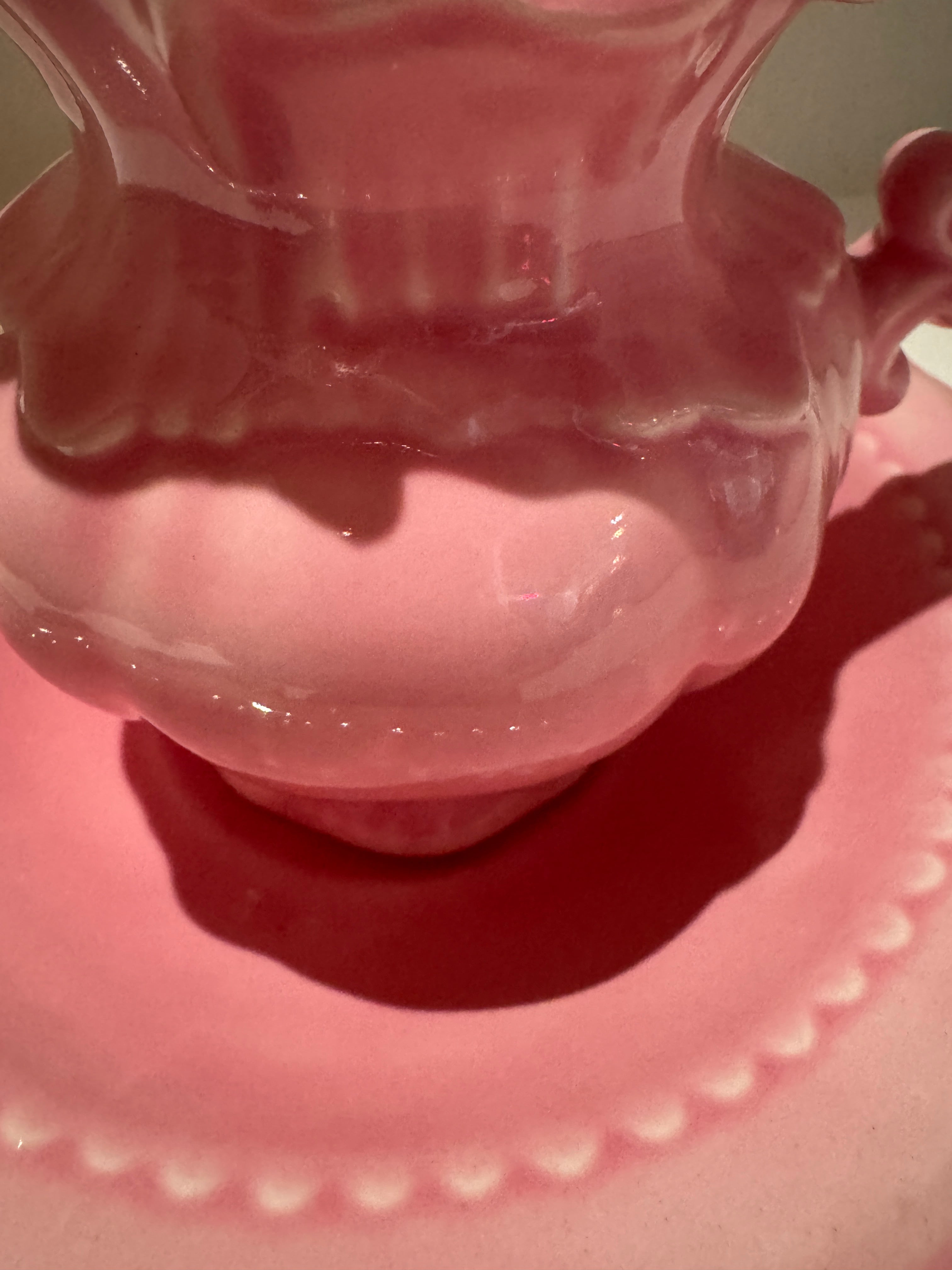 Vintage Pink Mini Water Pitcher & Tray
