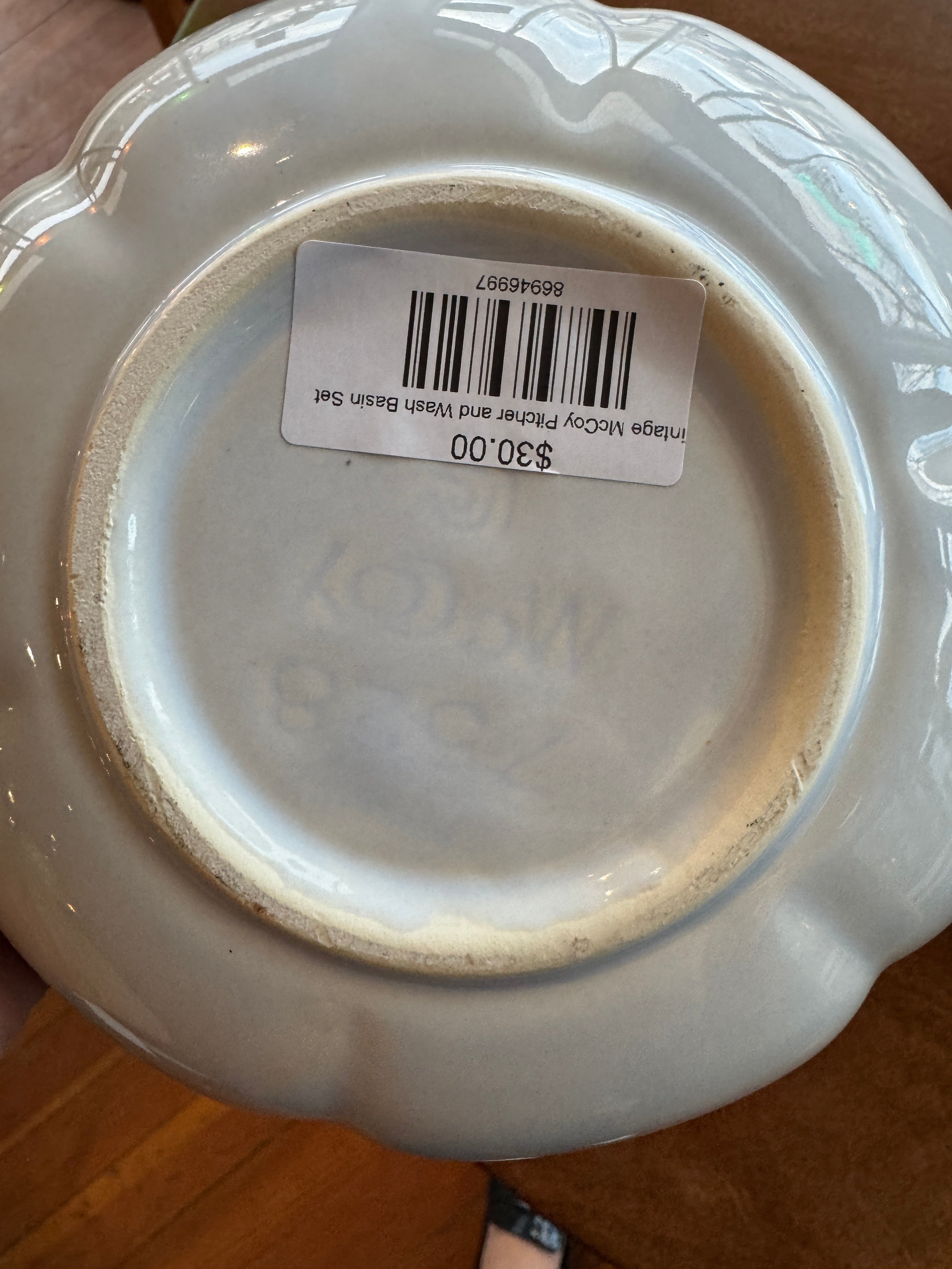 Vintage McCoy Pitcher and Wash Basin Set