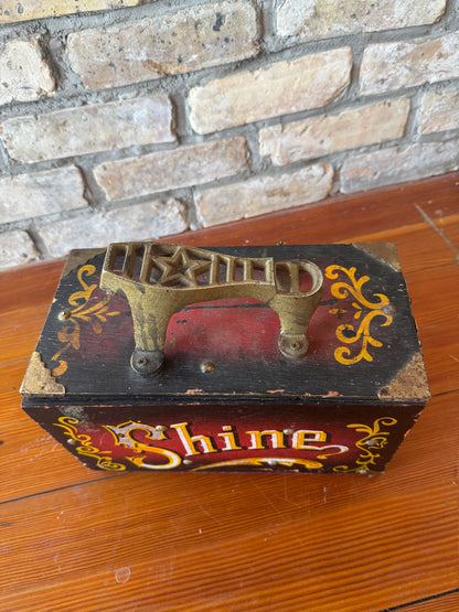 Vintage Wood Shoe Shine Box
