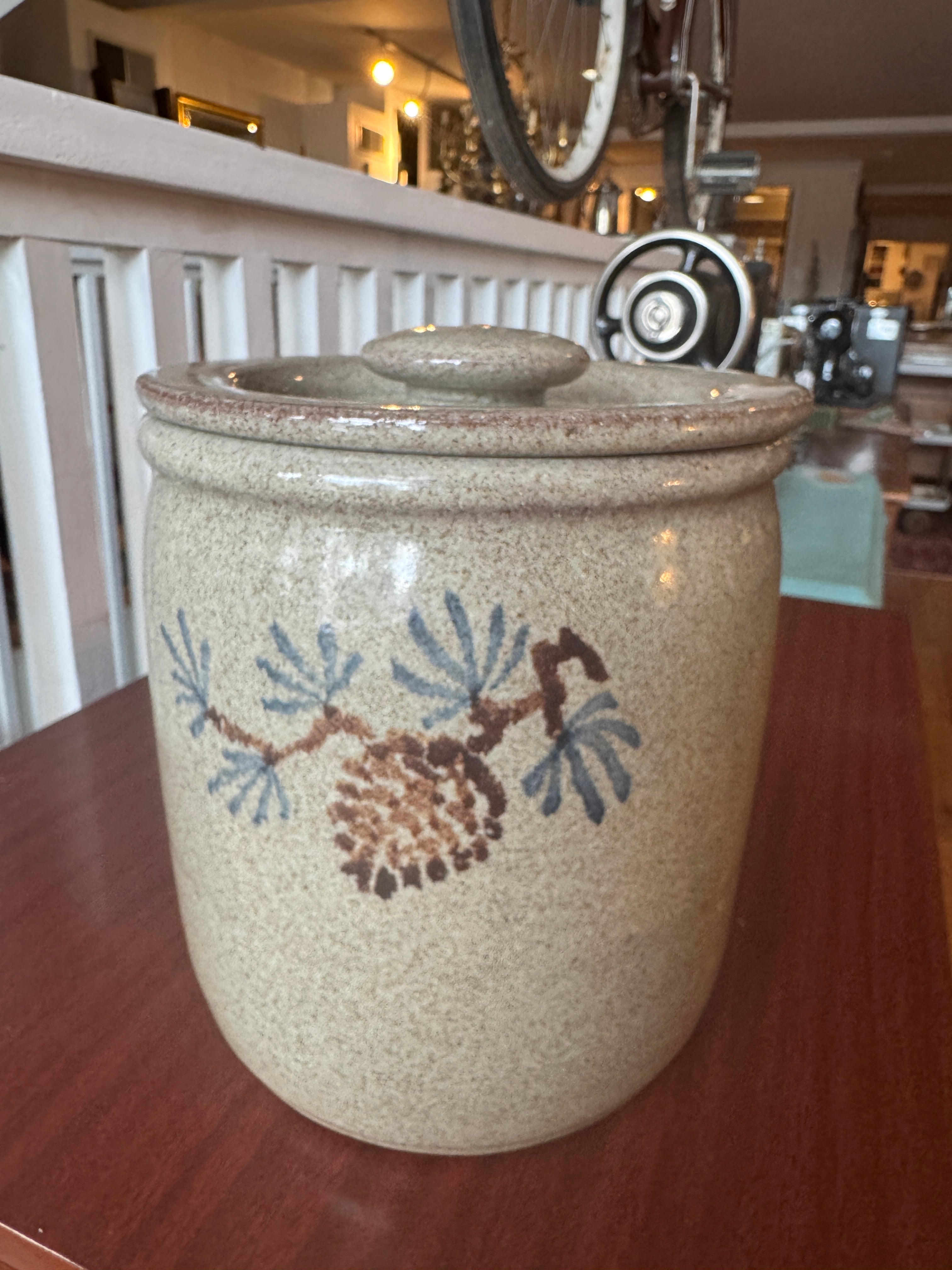 Old Time Pottery Pinecone Canister