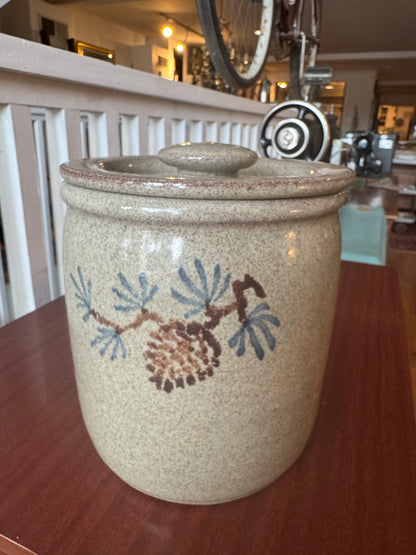 Old Time Pottery Pinecone Canister