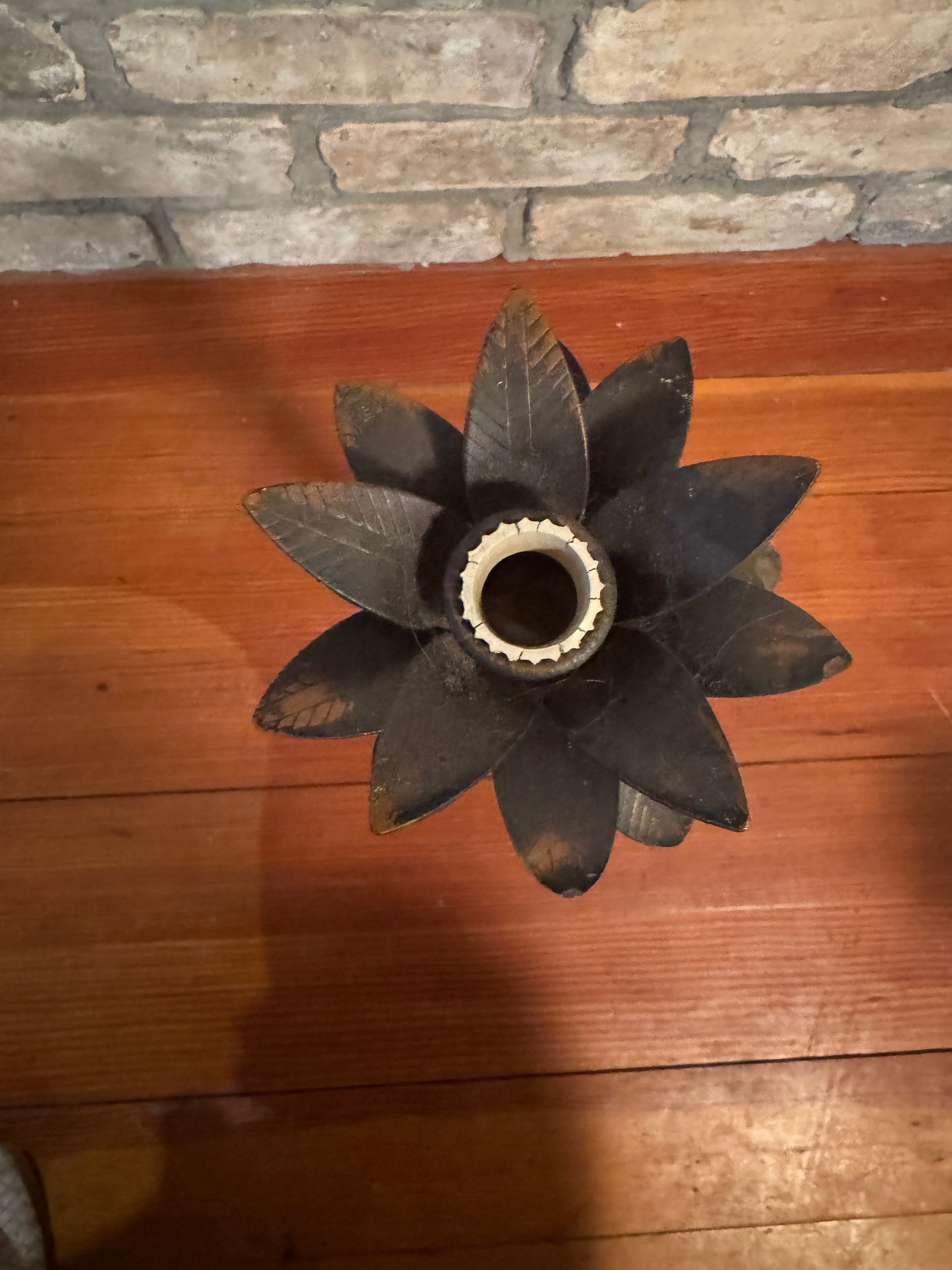 Cast Iron Pineapple Candle Stick 16"