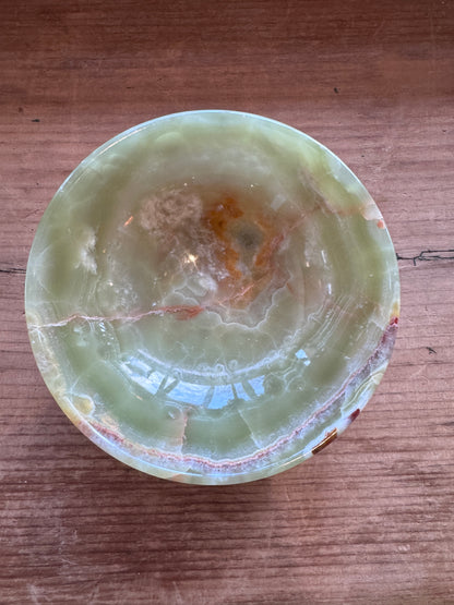 "6 Green Onyx Crystal Bowl