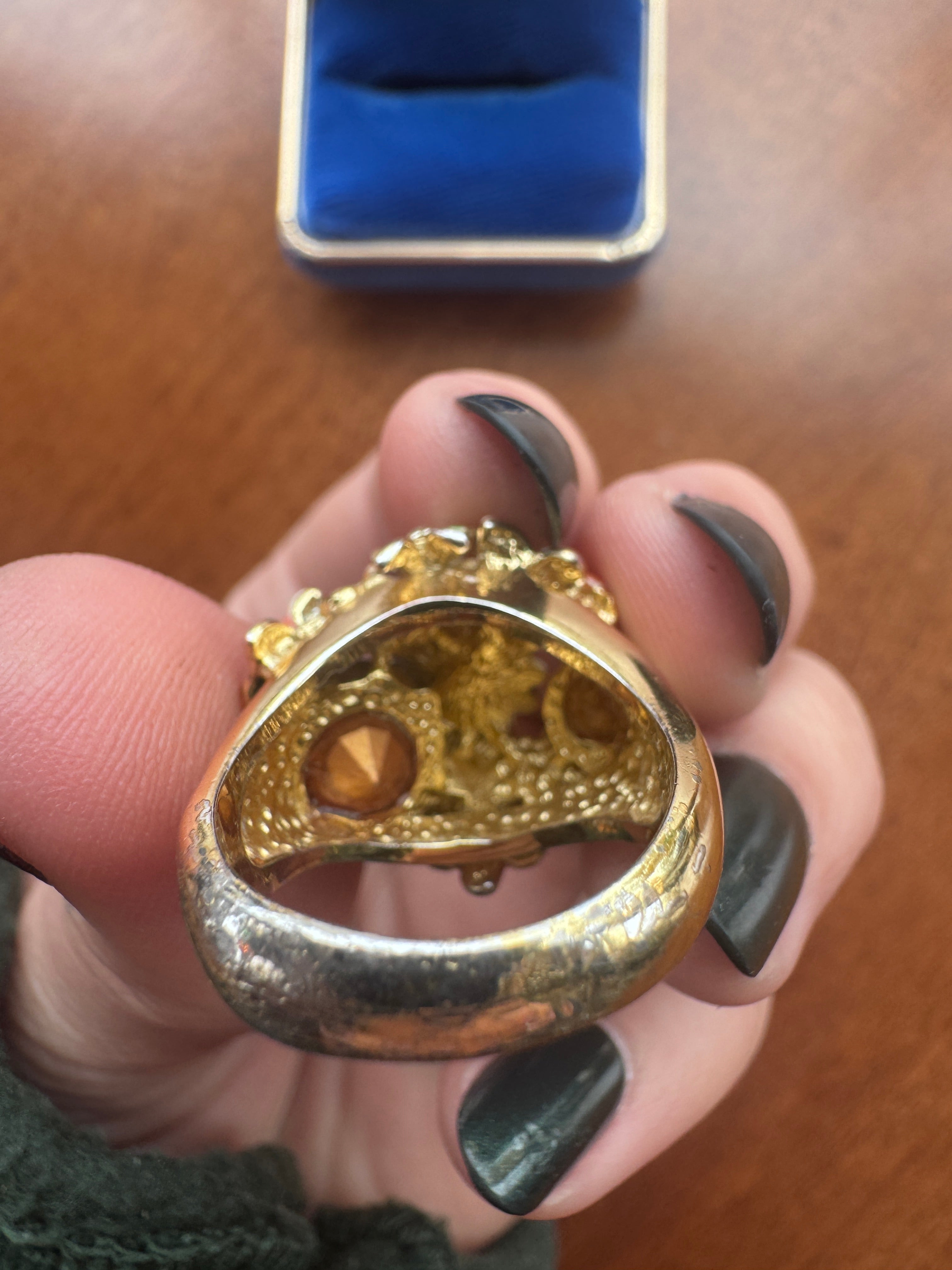 Floral Cocktail Ring Size 6.5
