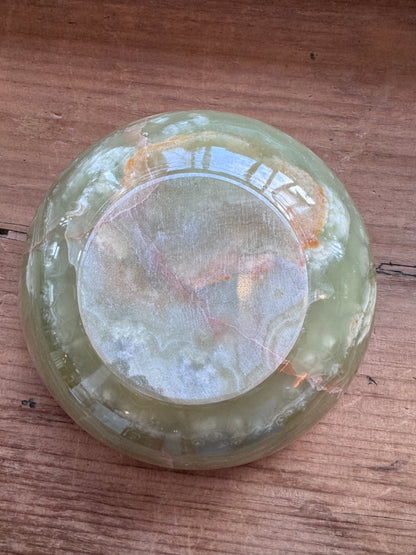 "6 Green Onyx Crystal Bowl