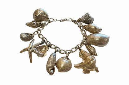 Shell Bracelet with Gold Plated Chain