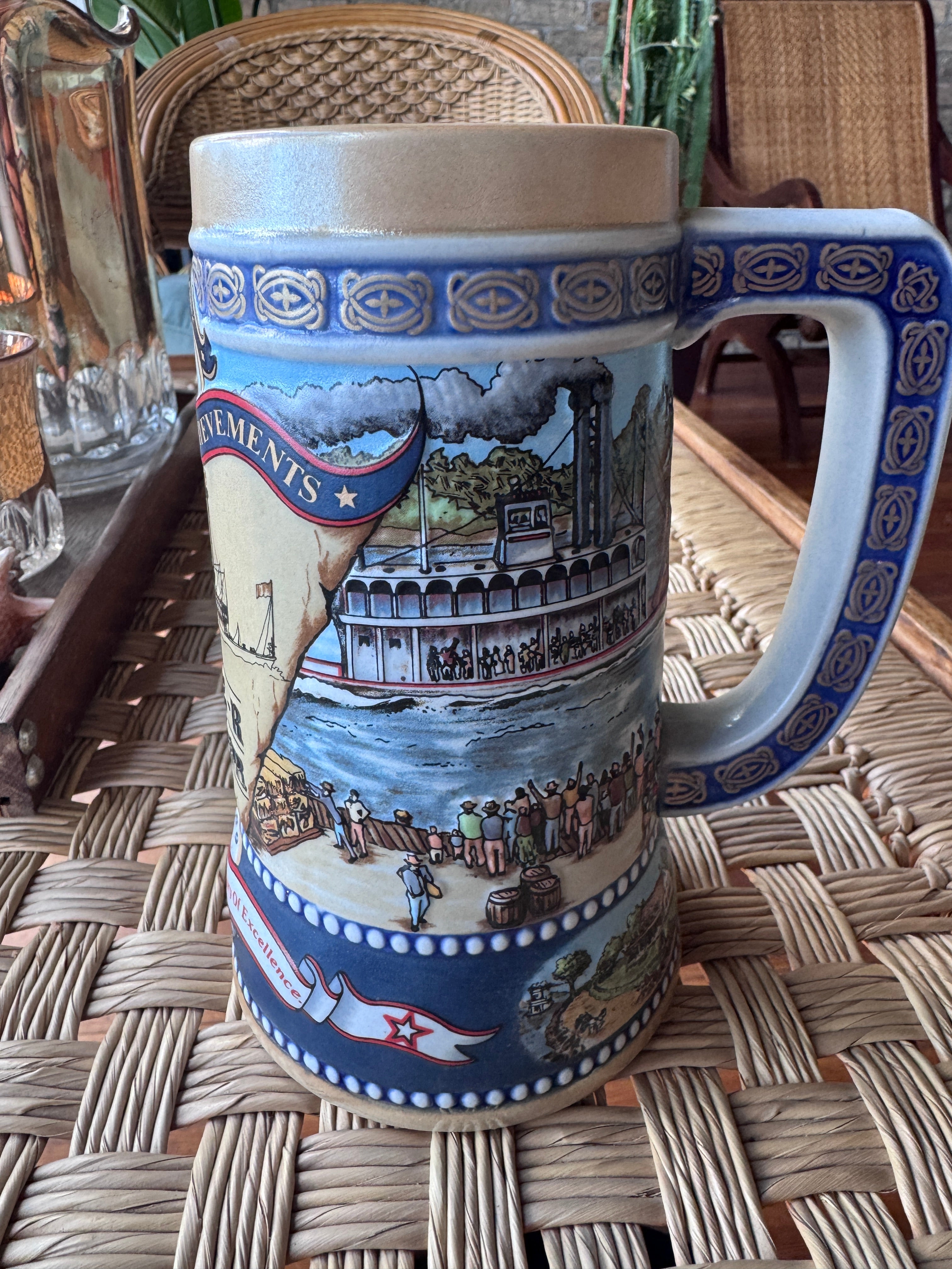 1989 Miller High Life Stein"Great American Achievements" River Steamer
