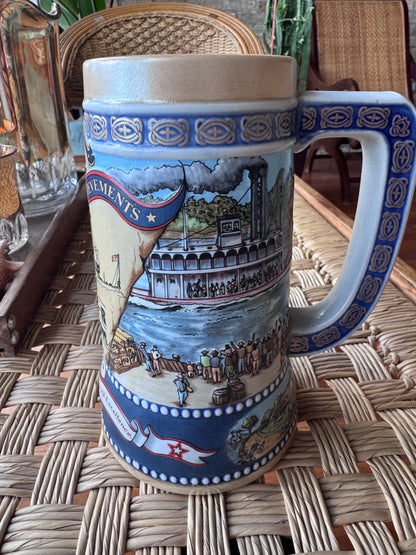 1989 Miller High Life Stein"Great American Achievements" River Steamer