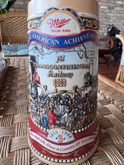 1988 Miller High Life Stein"Great American Achievements" Railway