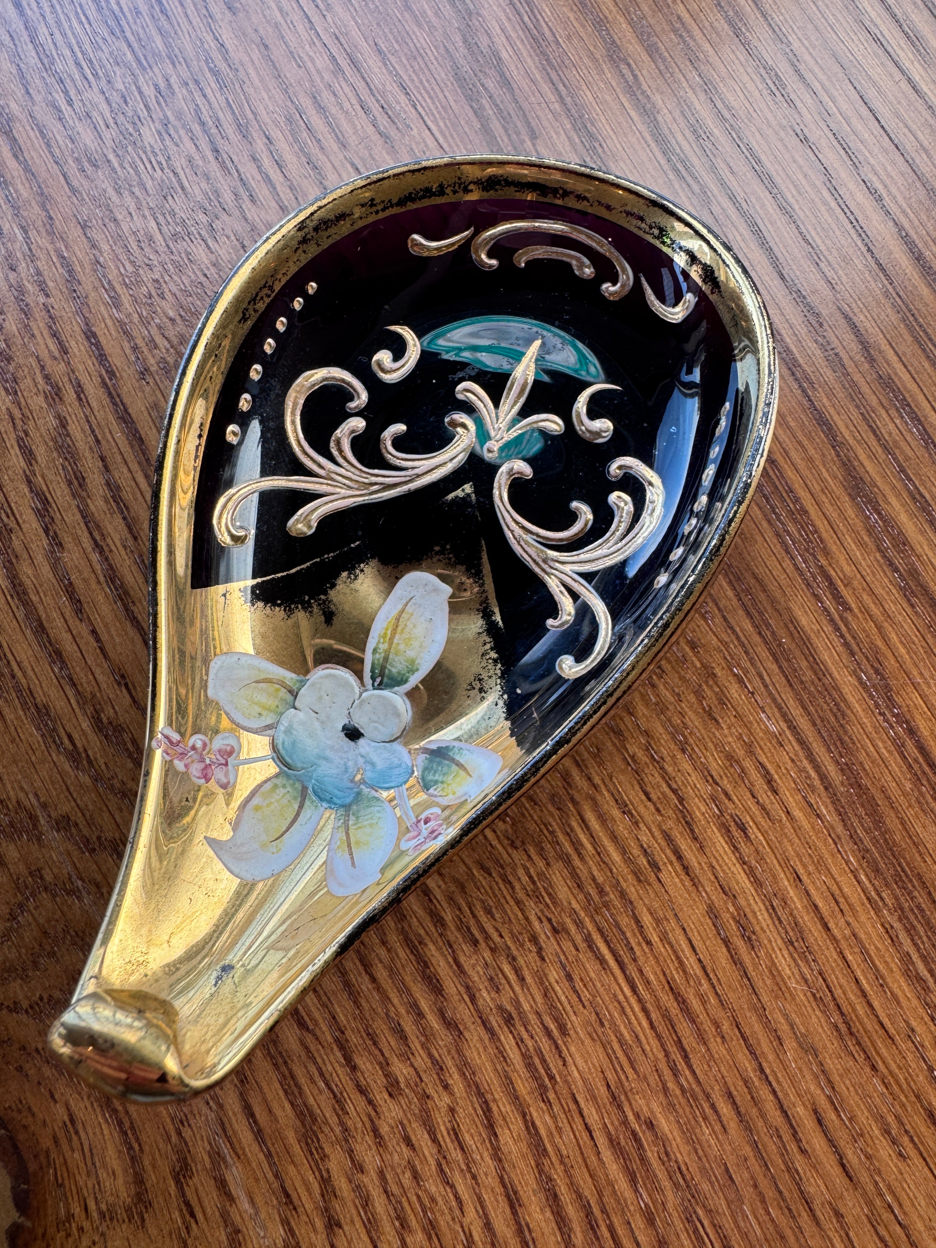 Vintage Hand Painted Italian Trinket Dish