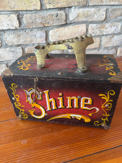 Vintage Wood Shoe Shine Box