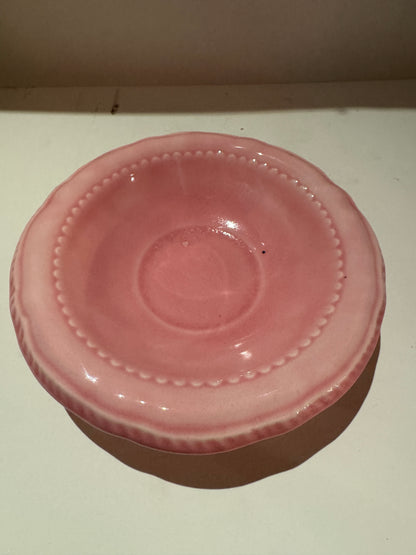 Vintage Pink Mini Water Pitcher & Tray