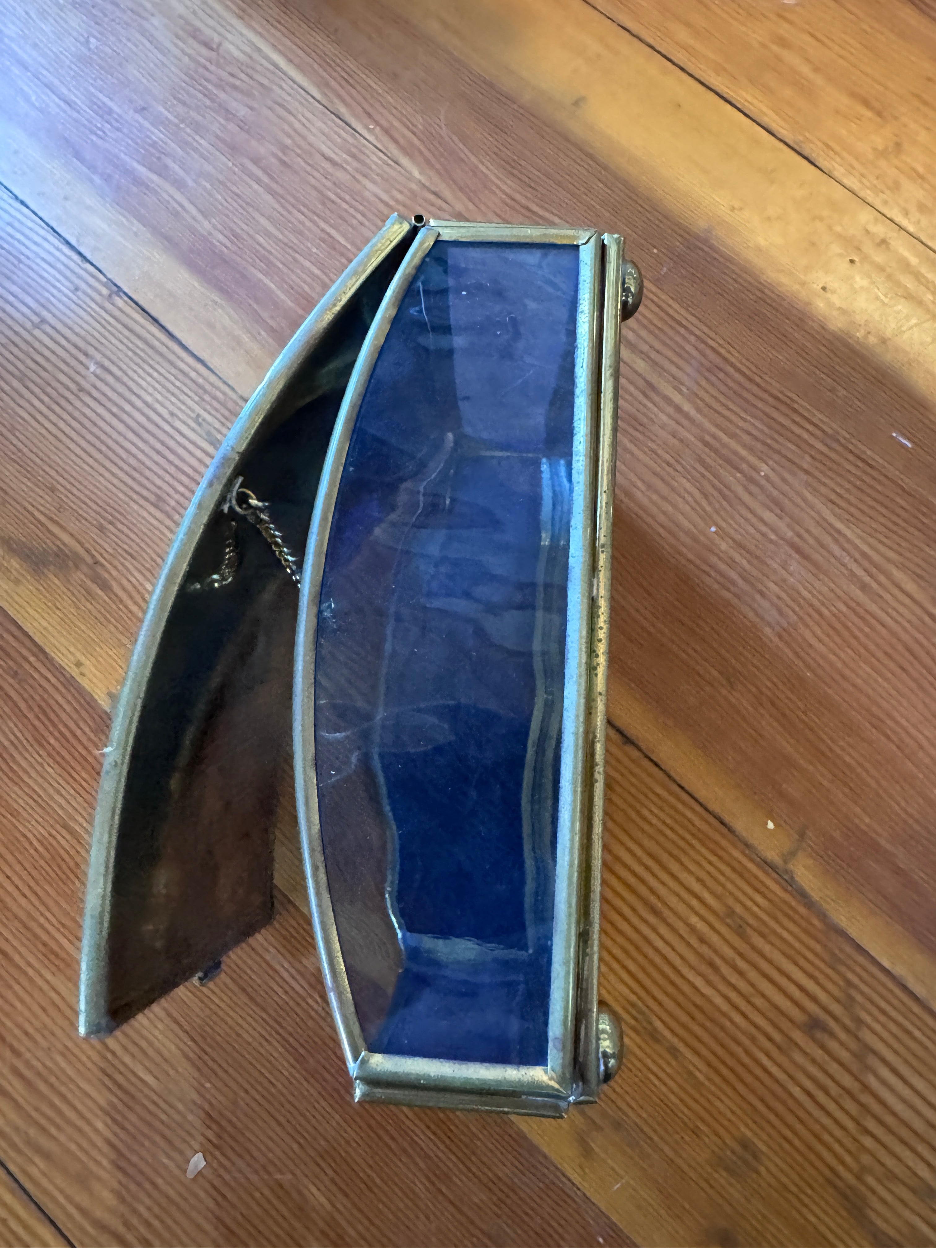 Sailboat Glass Trinket Box