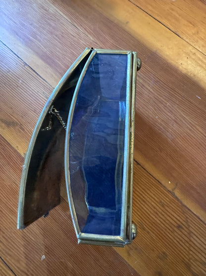 Sailboat Glass Trinket Box