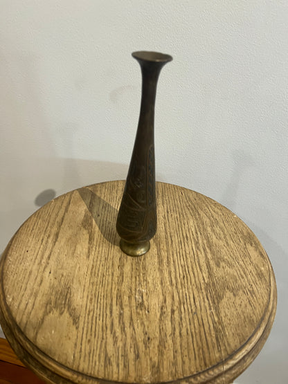 Antq Brass Arabic Vase