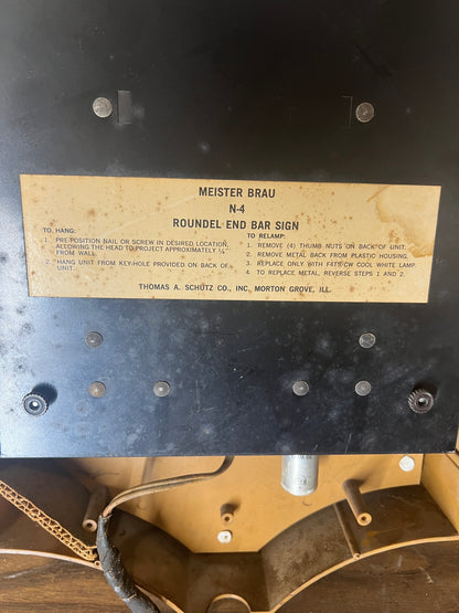 Vintage Meister Brau Beer "We've been Expecting You" Bar Light