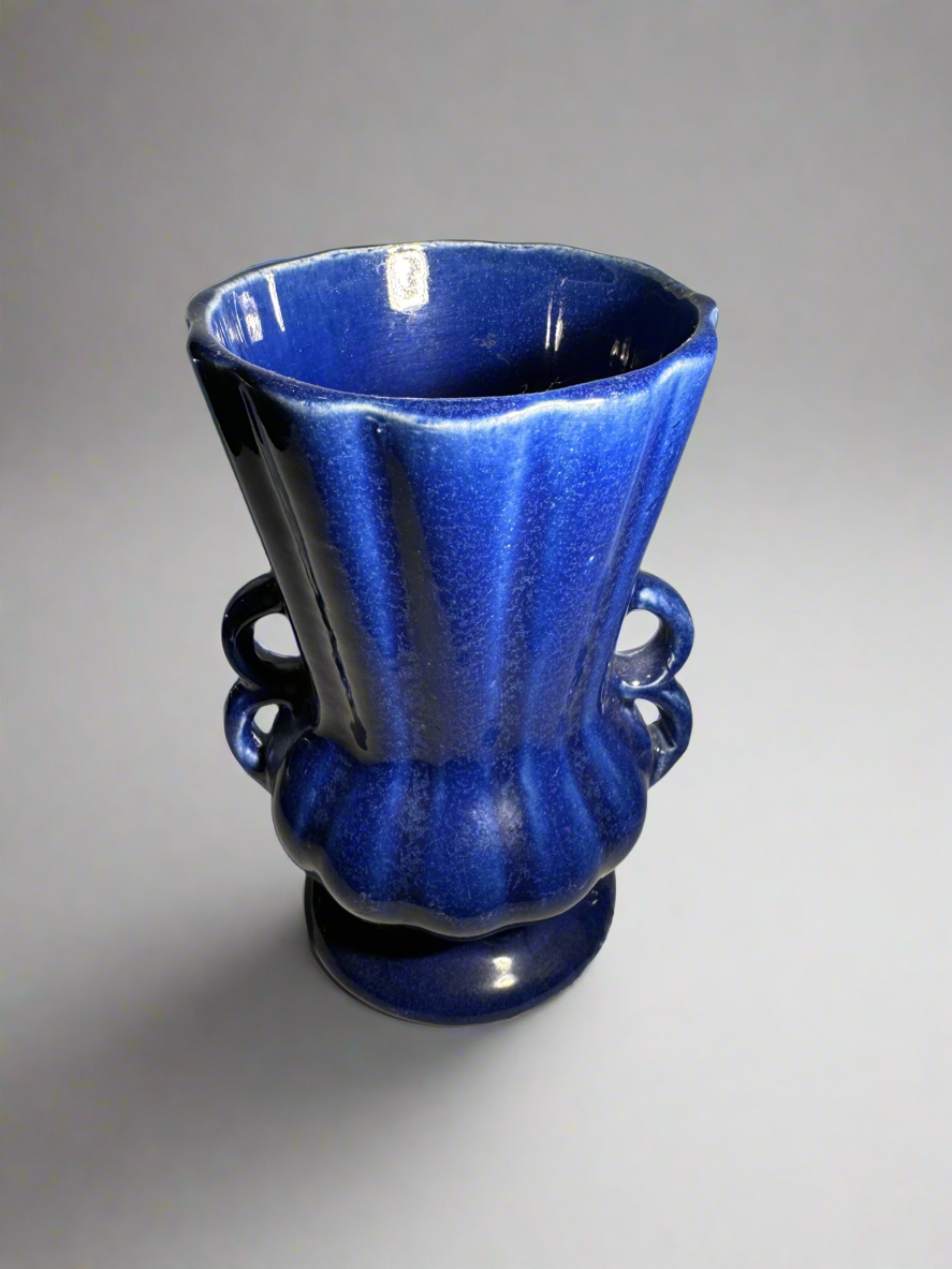 Blue McCoy Pottery Vase