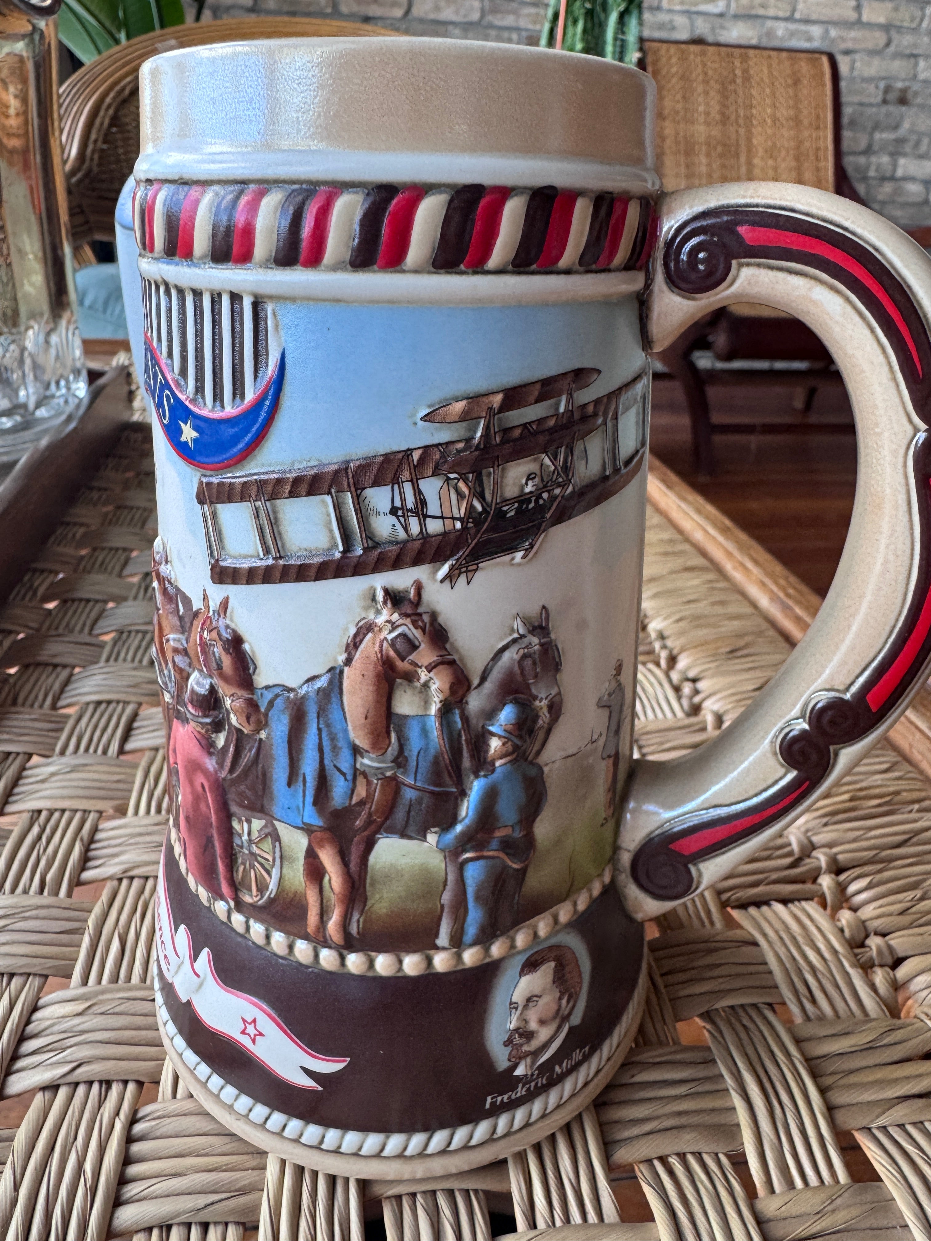 1986 Miller High Life Stein"Great American Achievements" Kitty Hawk