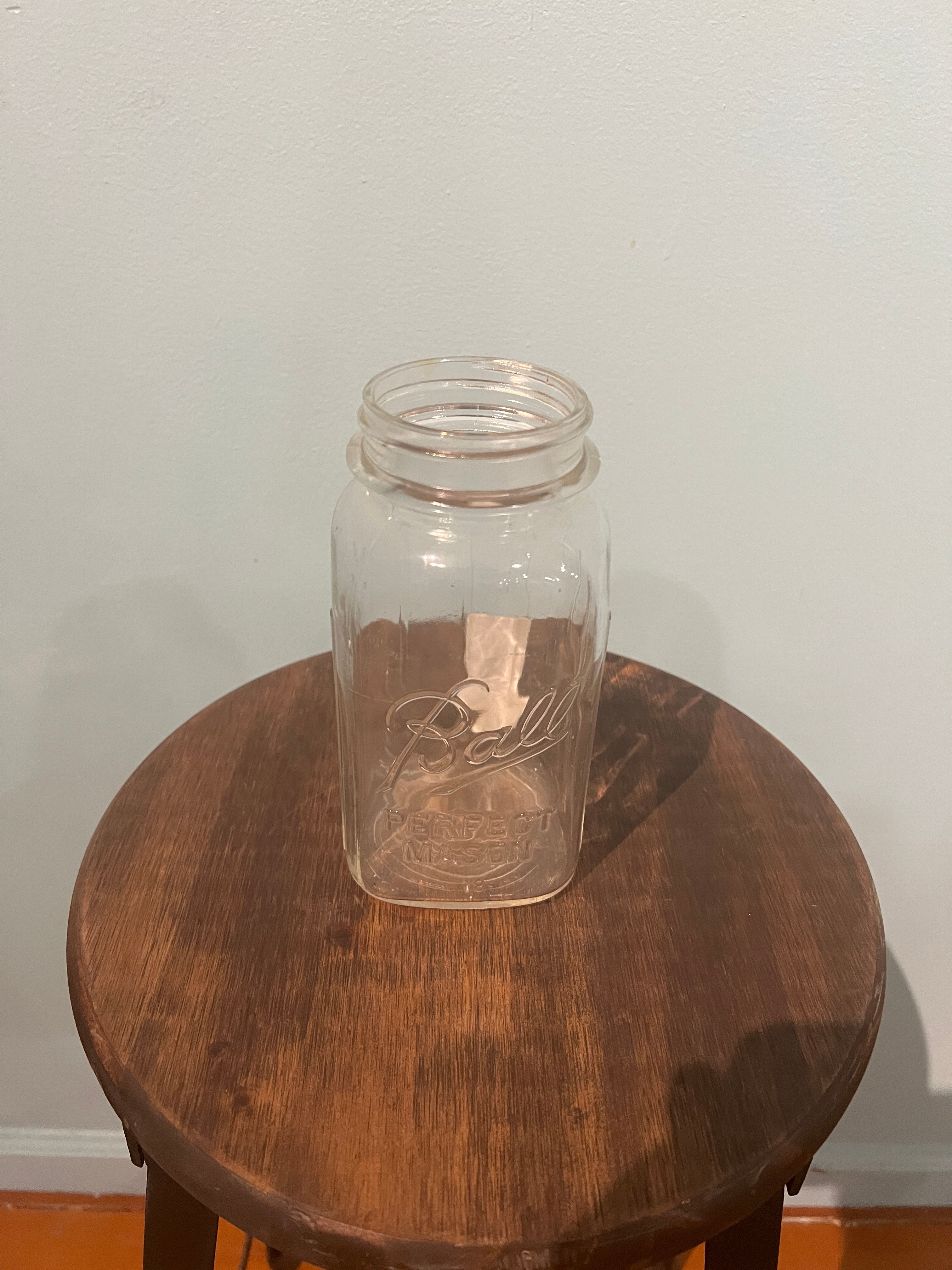 Large antique Ball glass jar