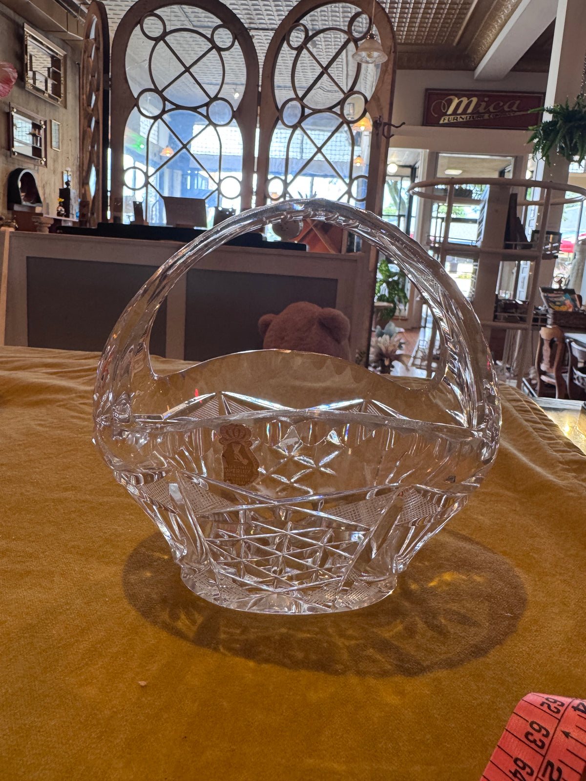 Imperlux Atomic Starburst Handcut Crystal Basket