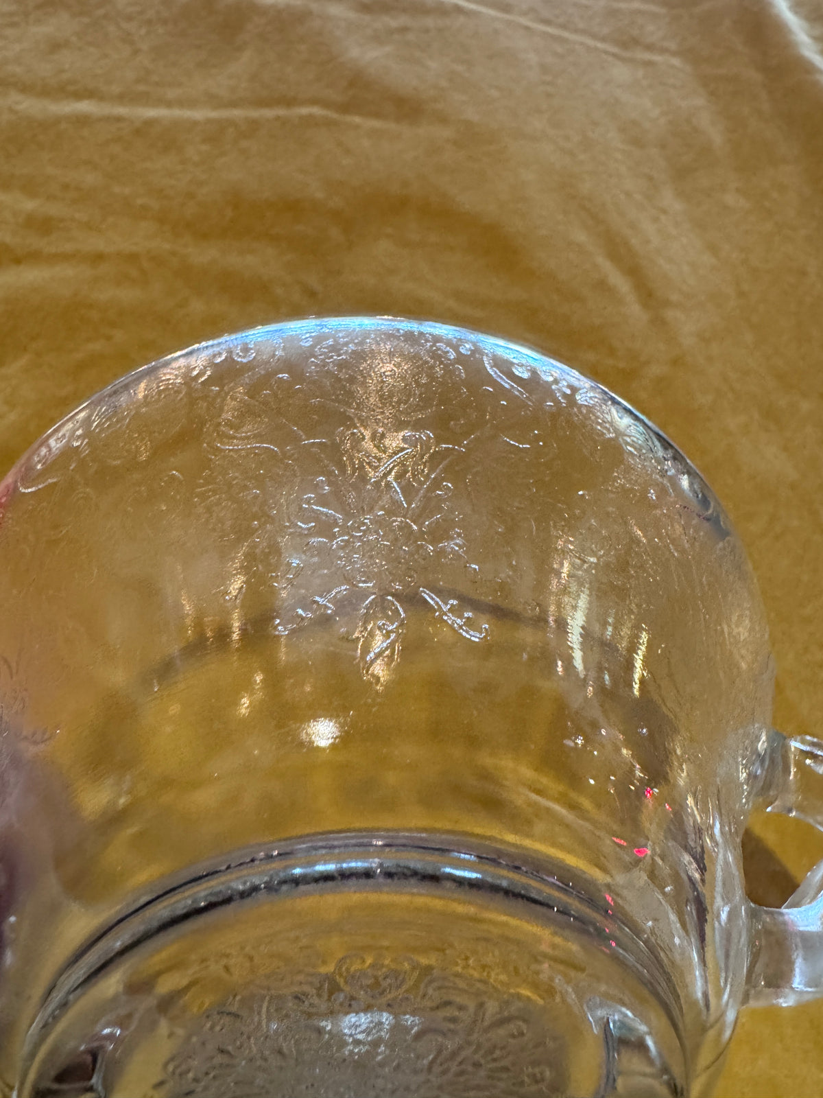 1940s Hazel Atlas Etched Sugar Bowl