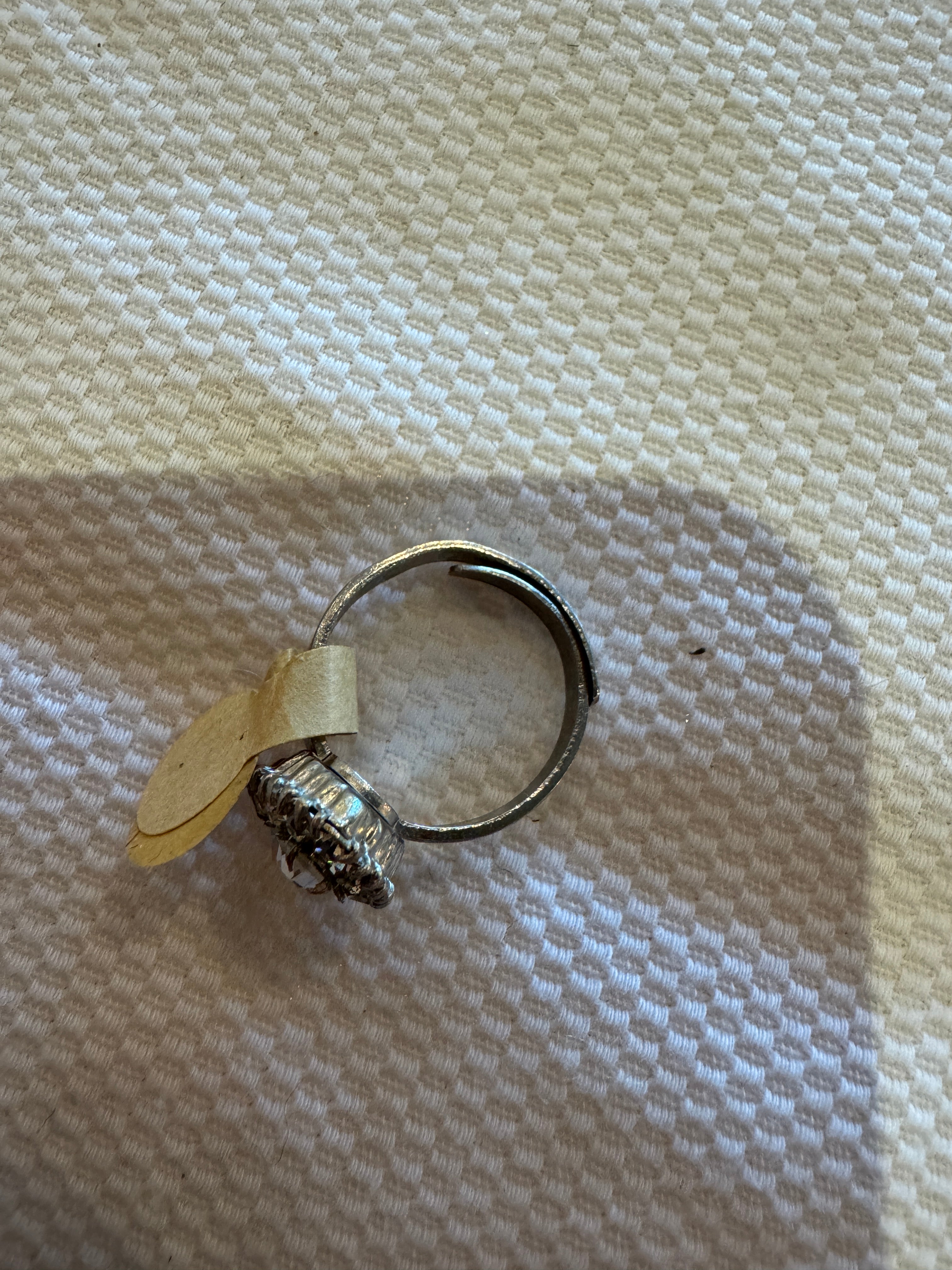 Vintage All-Size Silver Ring with Cubic Zirconia Ring