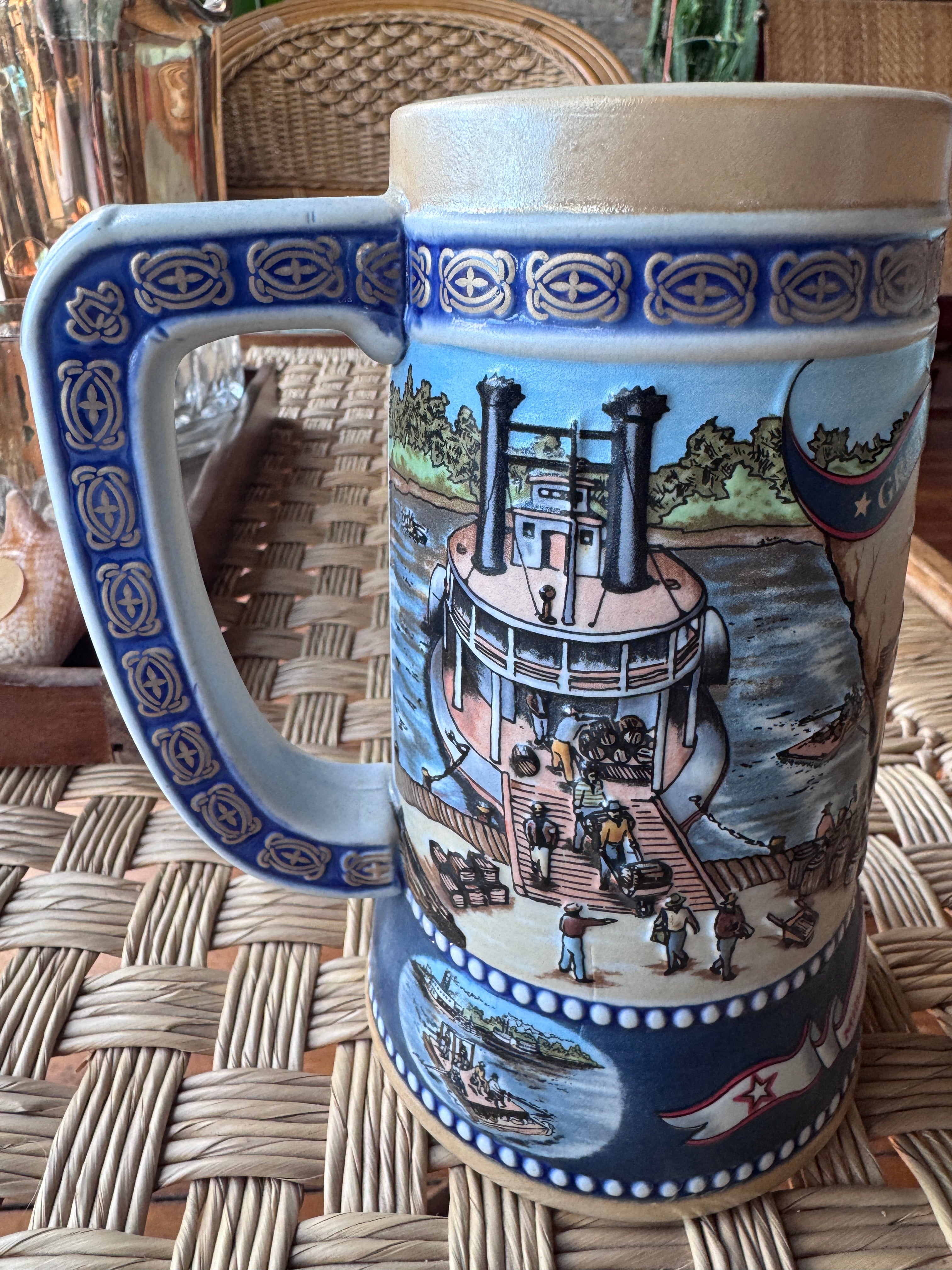 1989 Miller High Life Stein"Great American Achievements" River Steamer