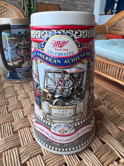 1987 Miller High Life Stein"Great American Achievements"
