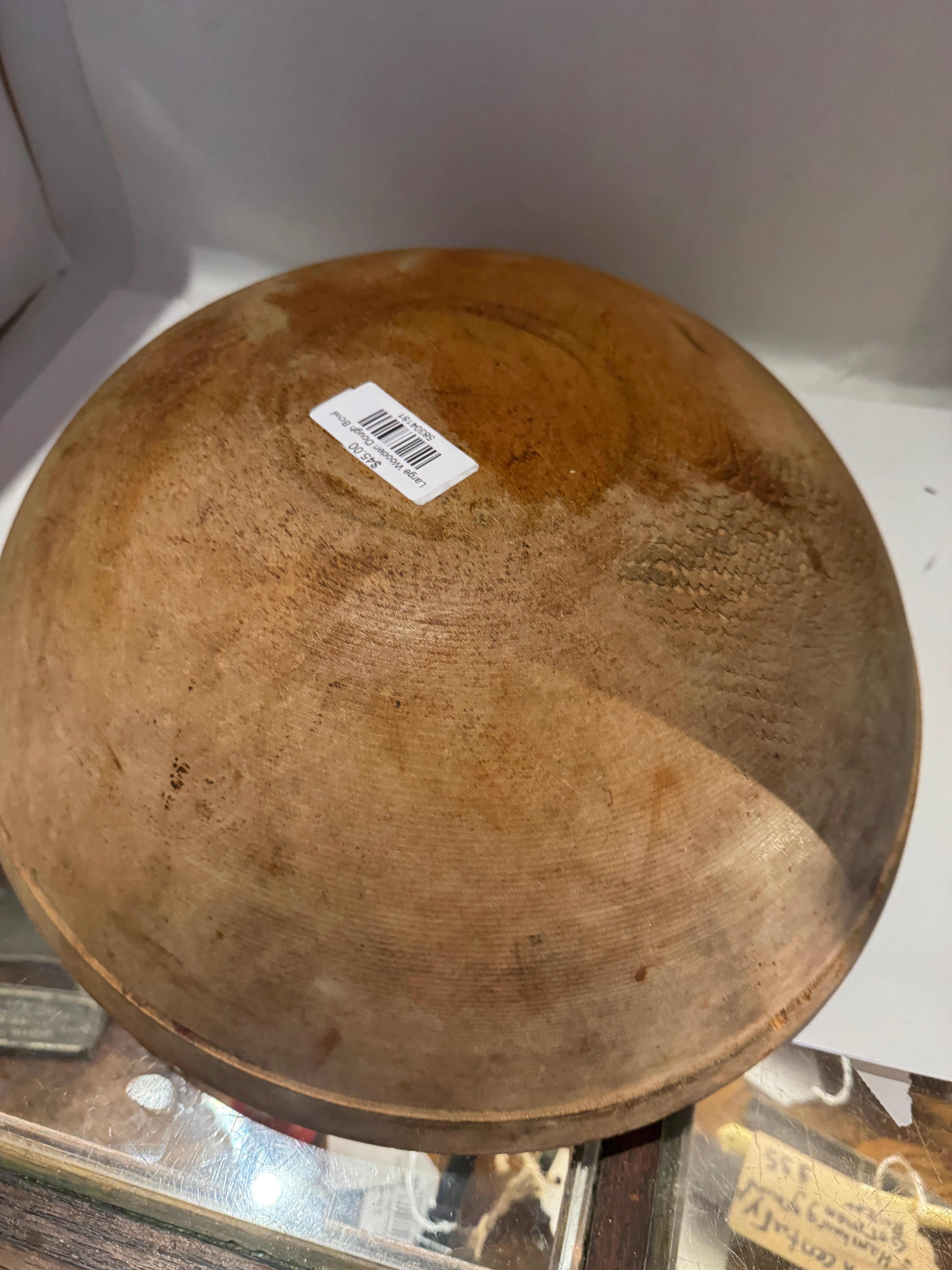 Large Wooden Dough Bowl