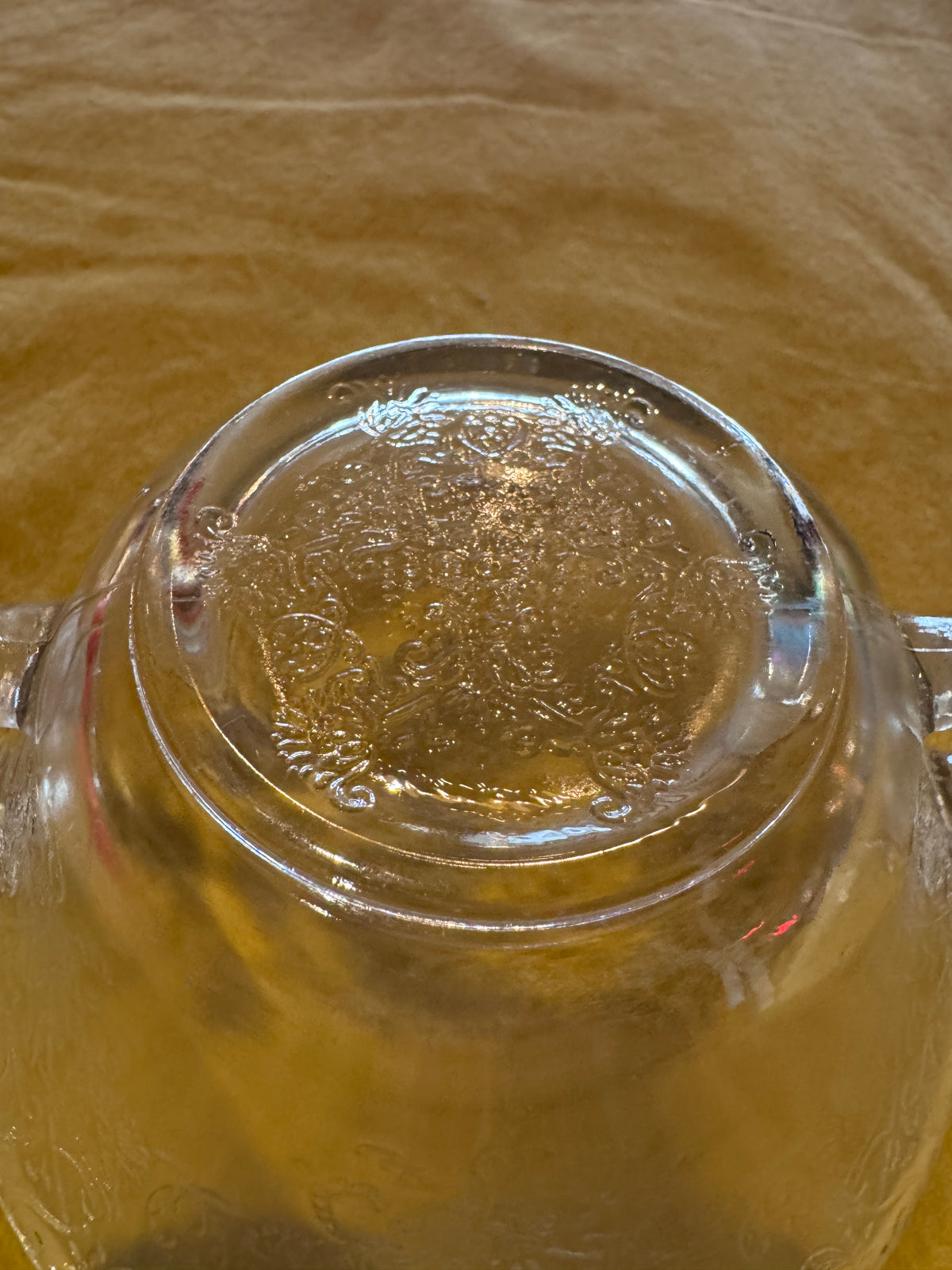 1940s Hazel Atlas Etched Sugar Bowl