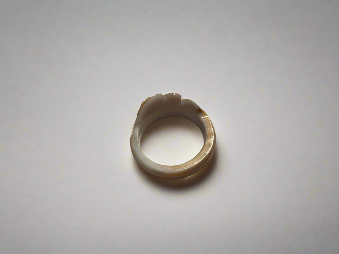 Hand Carved Bird Shell RIng