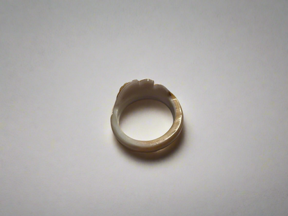 Hand Carved Bird Shell RIng