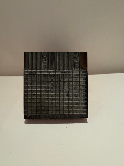 Mid-Century Letter Press Calendar