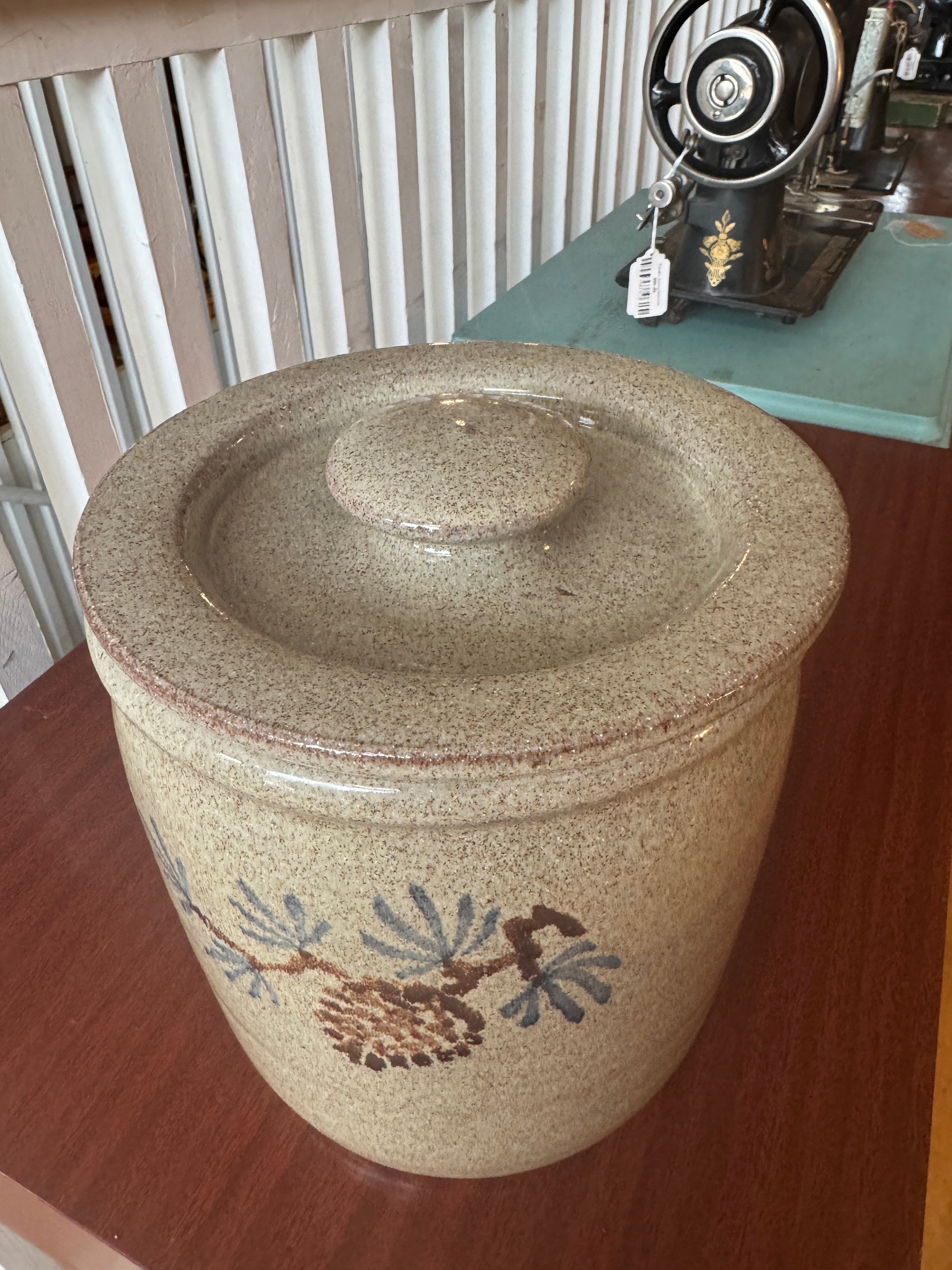Old Time Pottery Pinecone Canister
