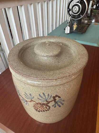 Old Time Pottery Pinecone Canister