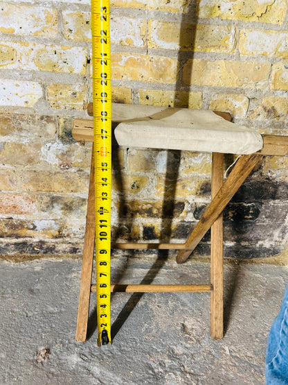 Vintage Wood & Canvas Folding Chair