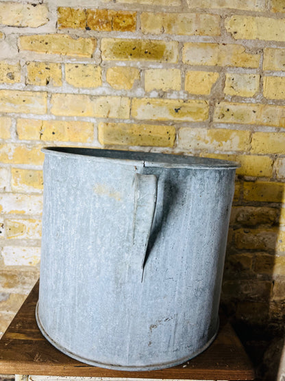 Vintage Galvanized Metal Planter