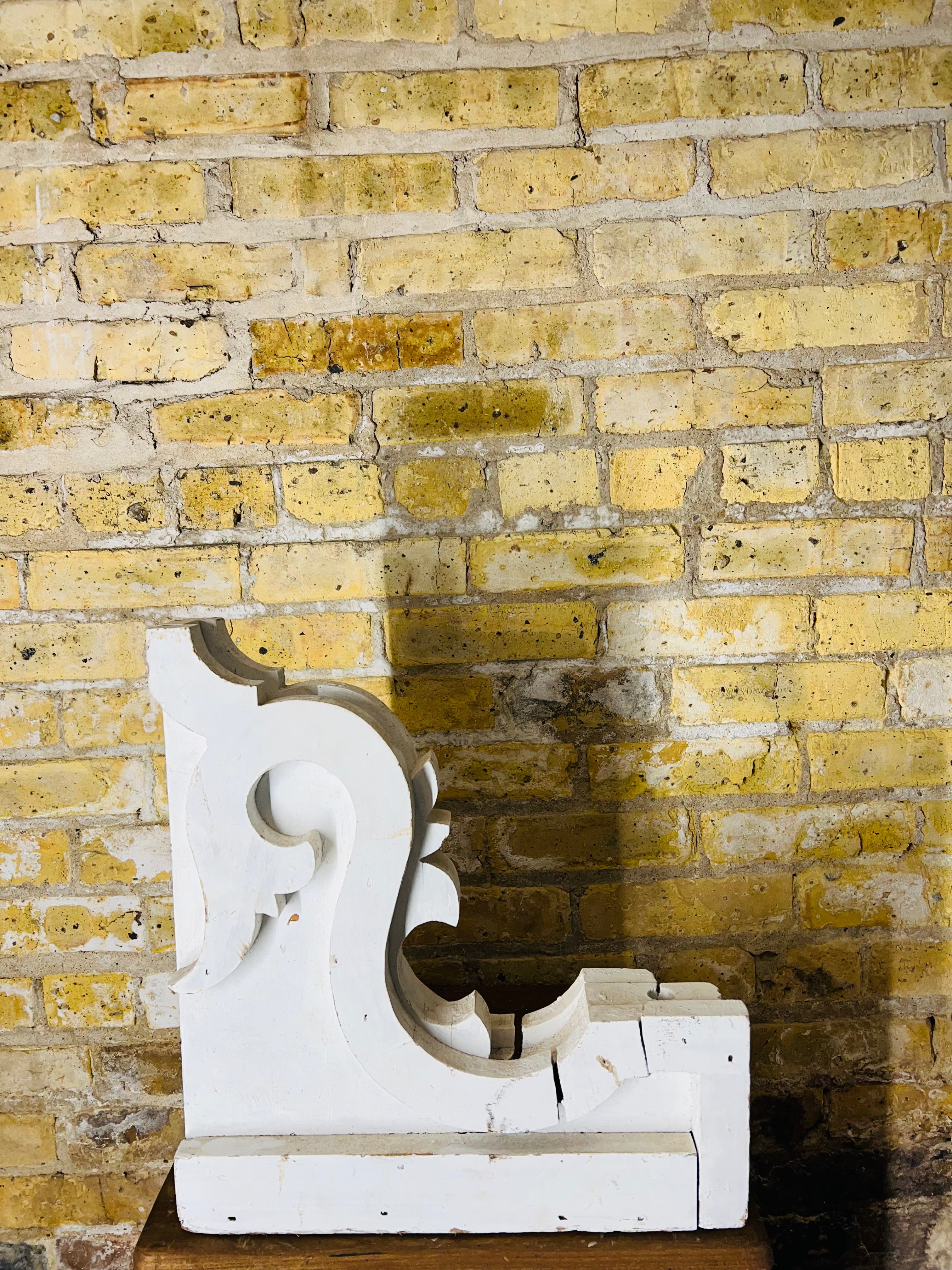 Antique Vintage Architectural Wooden Corbel