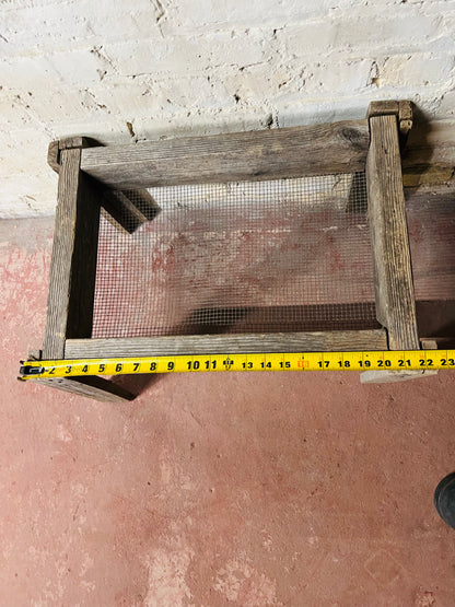 Vintage Wood Wire Mesh Sieve