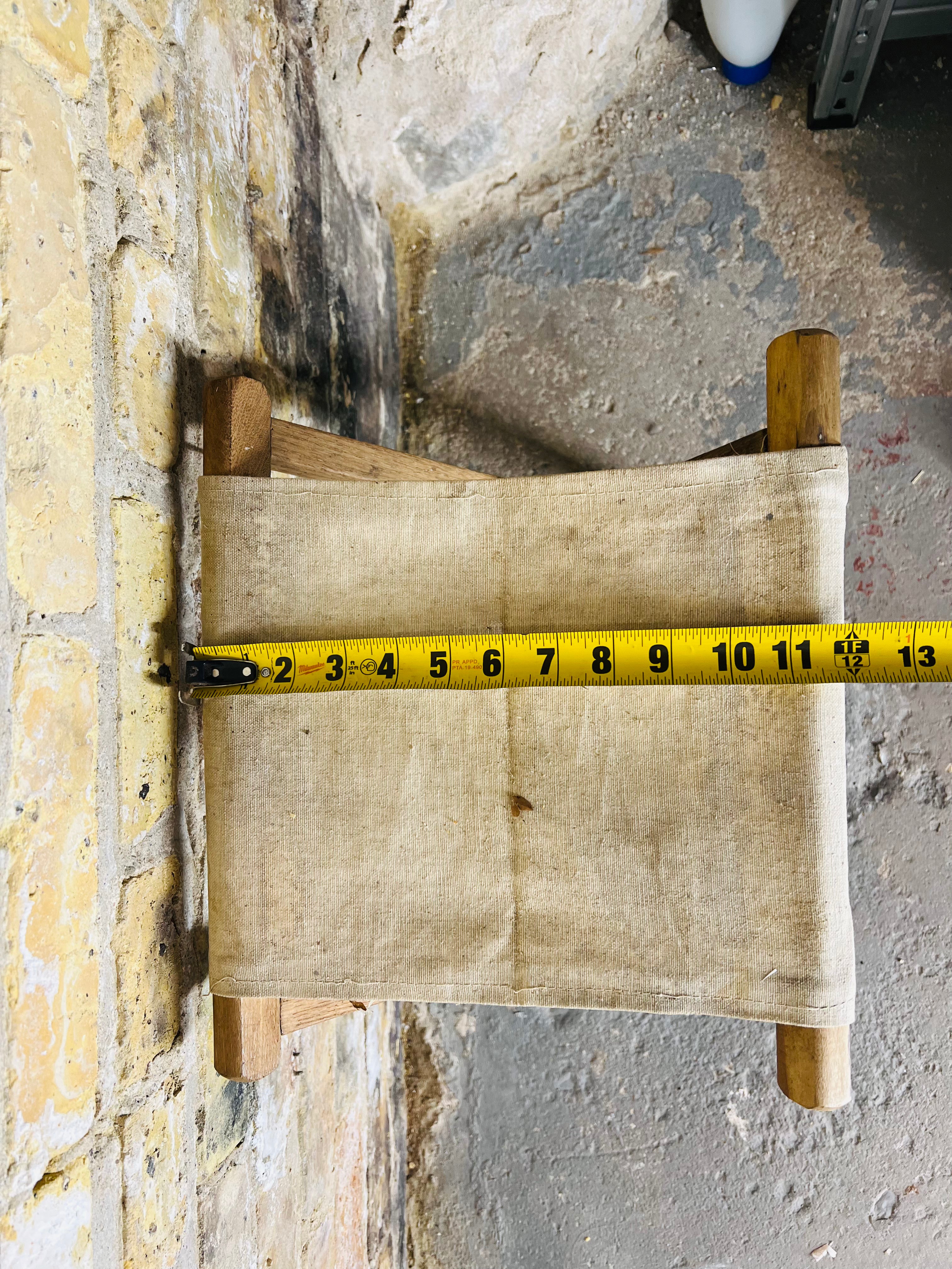 Vintage Wood & Canvas Folding Chair