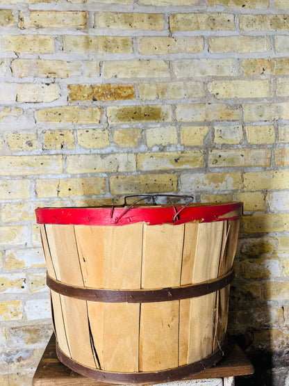 Vintage Wooden Apple Orchard Bushel