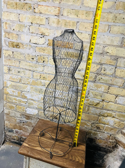 Vintage Early 1900's Metal Wire Dress Form Mannequin