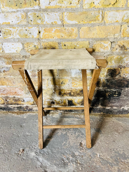 Vintage Wood & Canvas Folding Chair