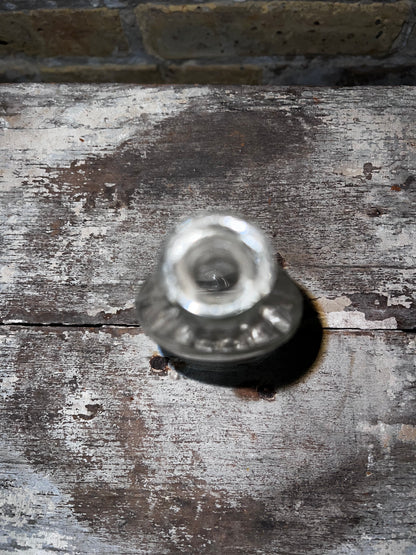Vintage Small Clear Glass Medicine Bottle