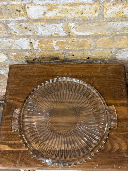 Vintage German Walther Glass Art Deco Cake Plate
