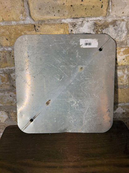 Vintage Left Curve Ahead Metal Road Sign