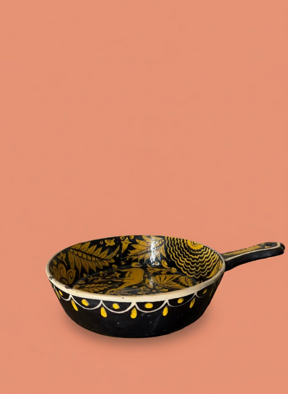 Vintage Mexican Pottery Tlaquapaque Skillet